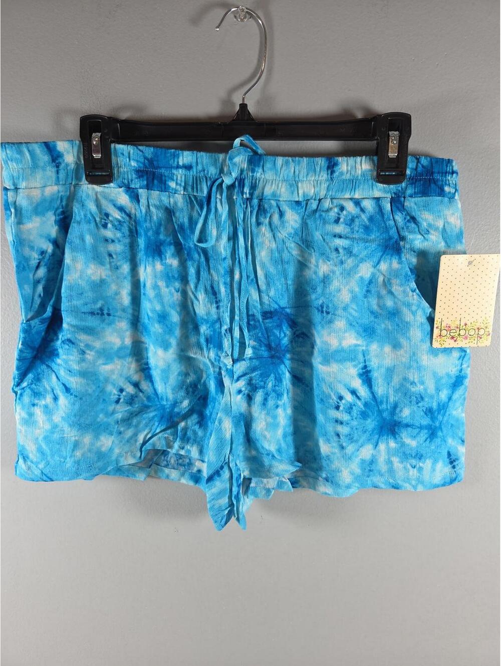 Bebop Girl's Tie Dye Shorts XL Blue NEW Summer Casual Beach